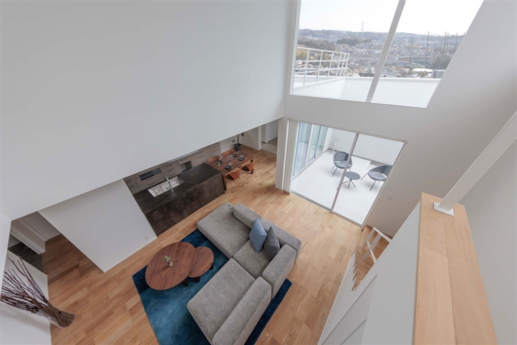 コンポジットシステムソファのあるリビング空間