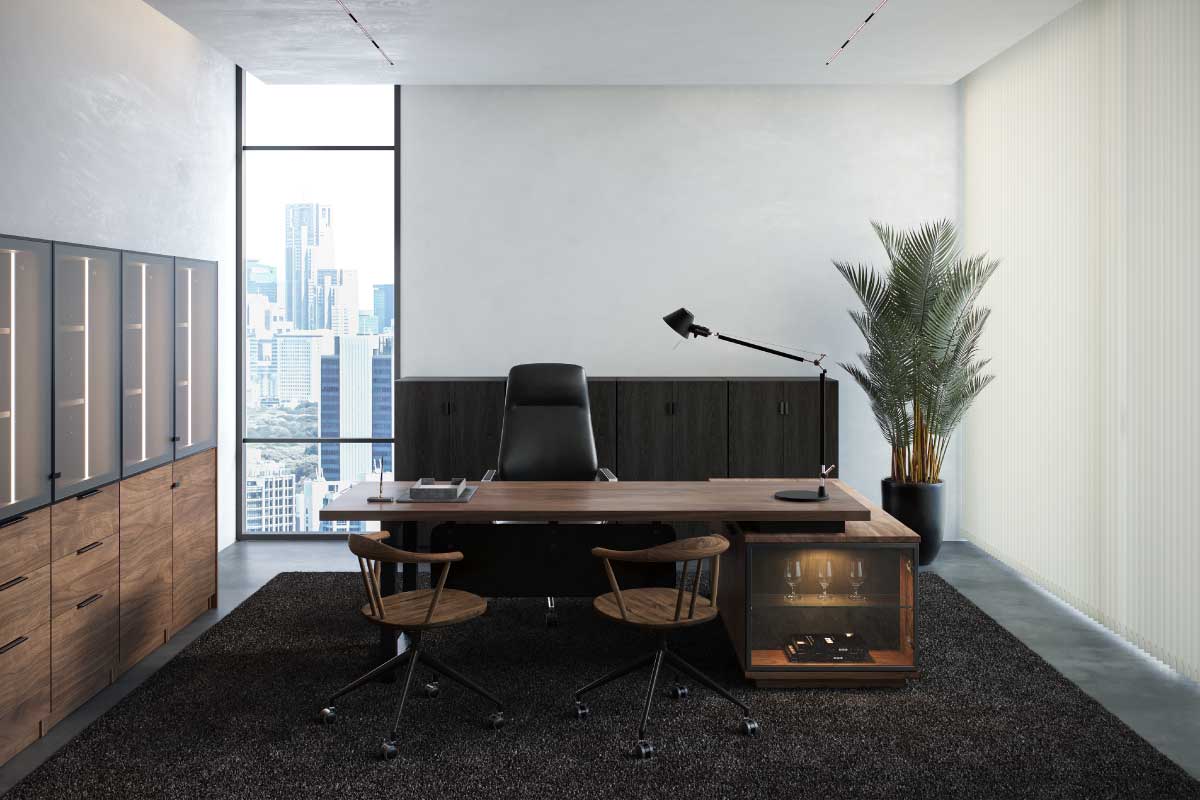 WILDWOOD EXECUTIVE DESK W180×D160×H73