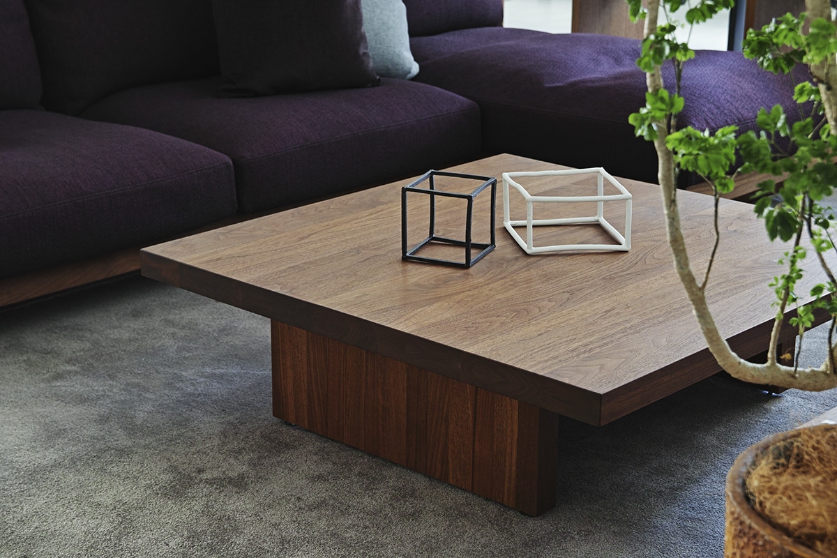 DANISH LOW LIVING TABLE(W100cm x D100cm x H25cm): テーブル 