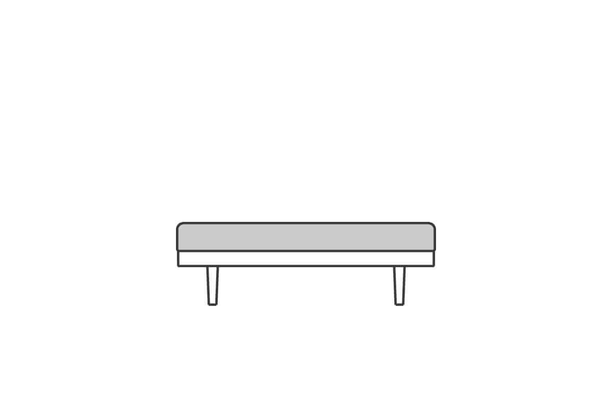 ベンチ 120用　座クッション中材（単品）