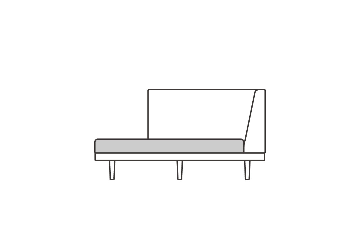 オープンバック 160用　座クッション中材（単品）