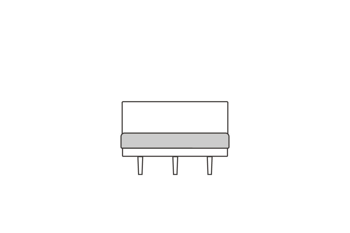 アームレスカウチ90180用　座クッション中材（単品）