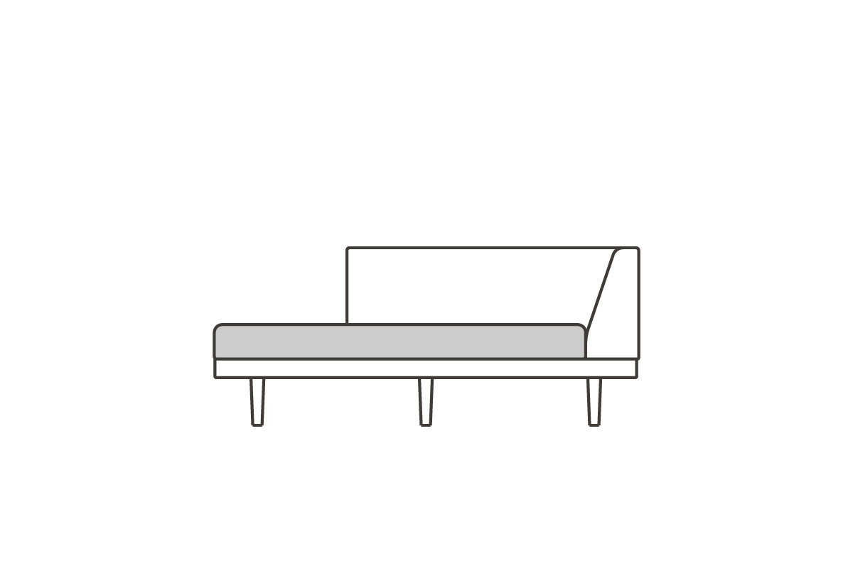 オープンバック 160用　座クッション中材（単品）