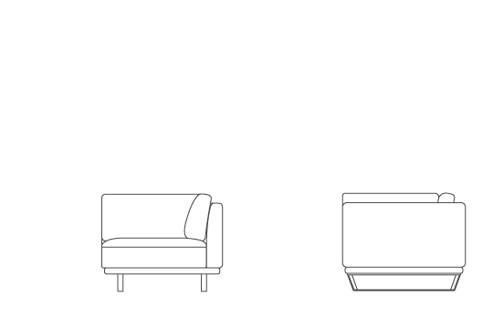 ワンアーム 1 シーター 90