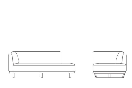 ワンアームオープンバック 185