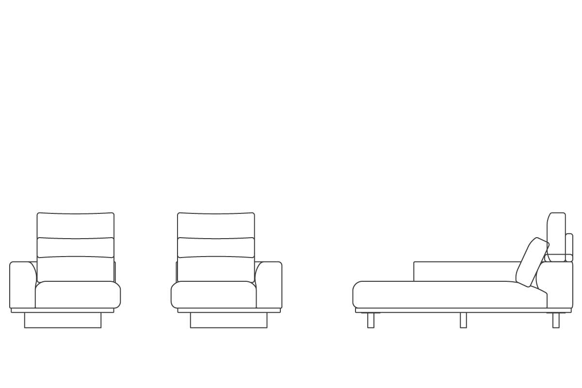 ワンアームカウチ90