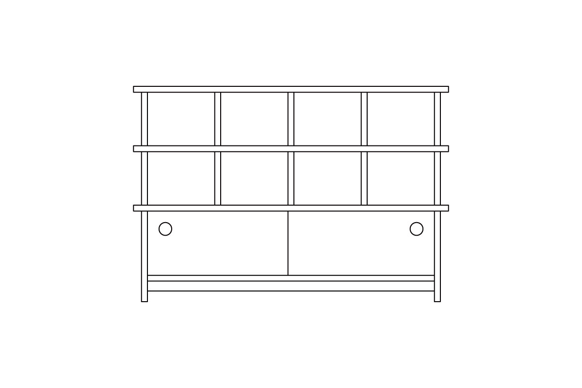 4列 : W158 × D30 × H108cm