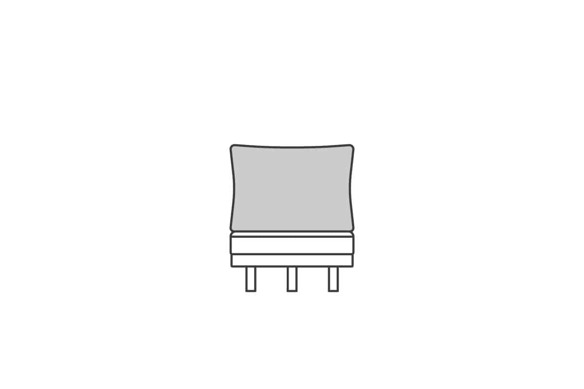 アームレスカウチ70 背クッション中材（単品）