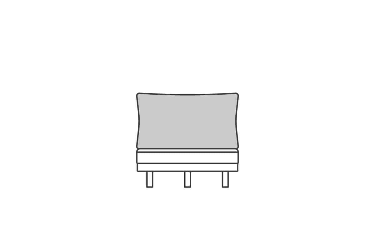 アームレスカウチ90 背クッション中材（単品）