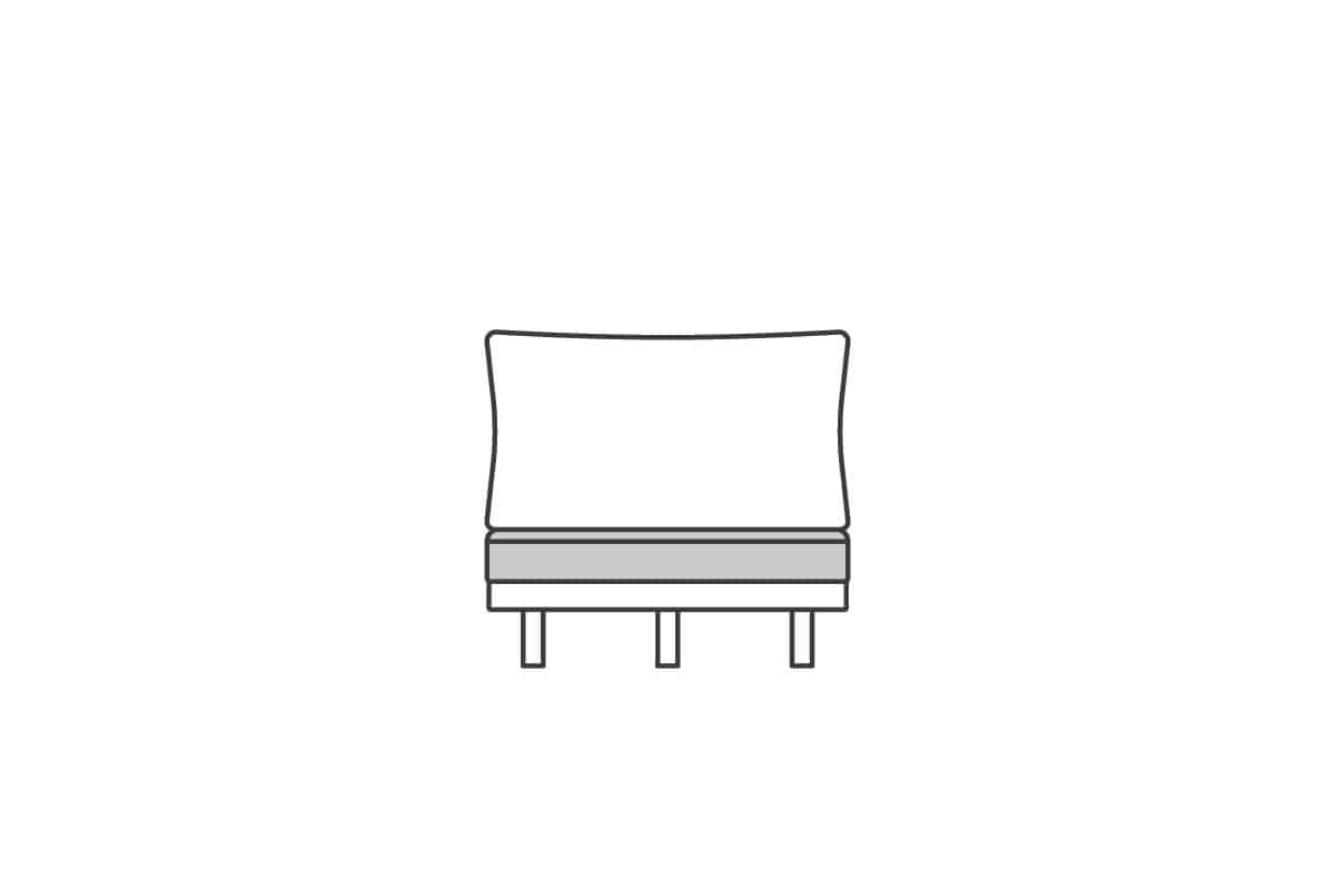 アームレスカウチ90 座クッション中材（単品）