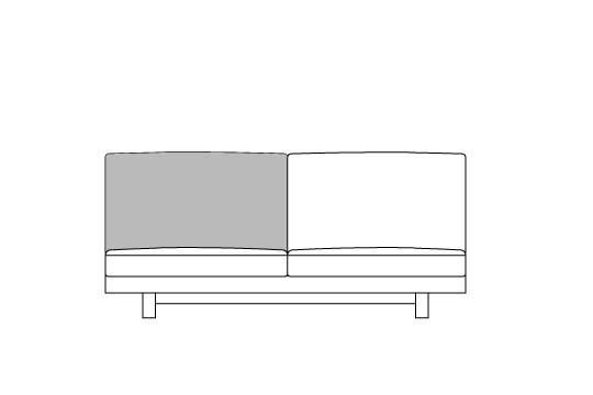 2シーター140cm用 背クッション中材（単品）