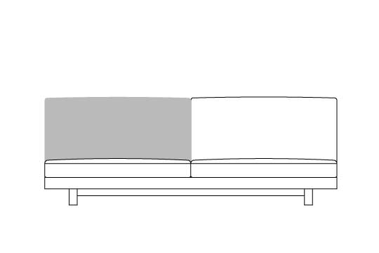 2シーター160cm用 背クッション中材（単品）