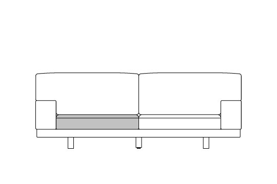 アーム2 シーター176用 座クッション中材（単品）