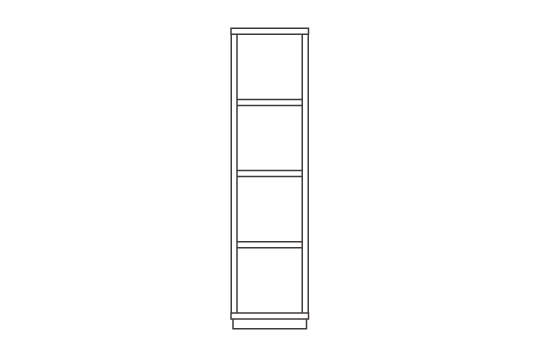 1列4段 : W39.2 × D29.2 × H152cm