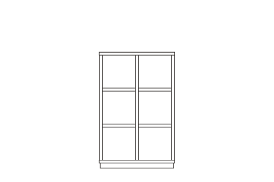 2列3段 : W75.2 × D29.2 × H116cm