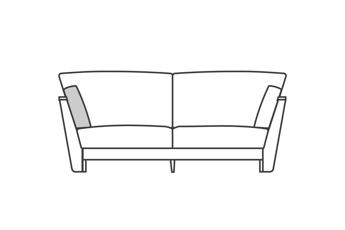 ヘヴンソファ950　ダブルアーム/シングルアーム用　肘クッション中材（片側単品）