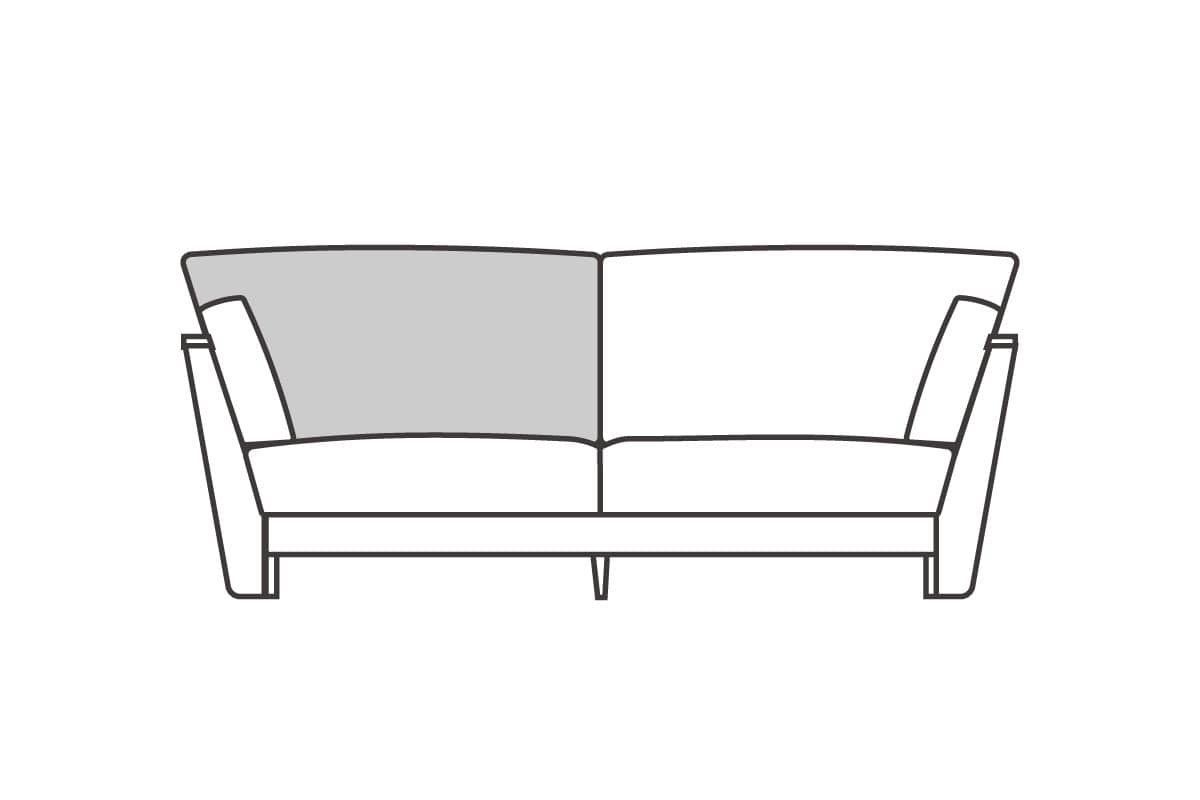 2シーター200用　背クッション中材（片側単品）