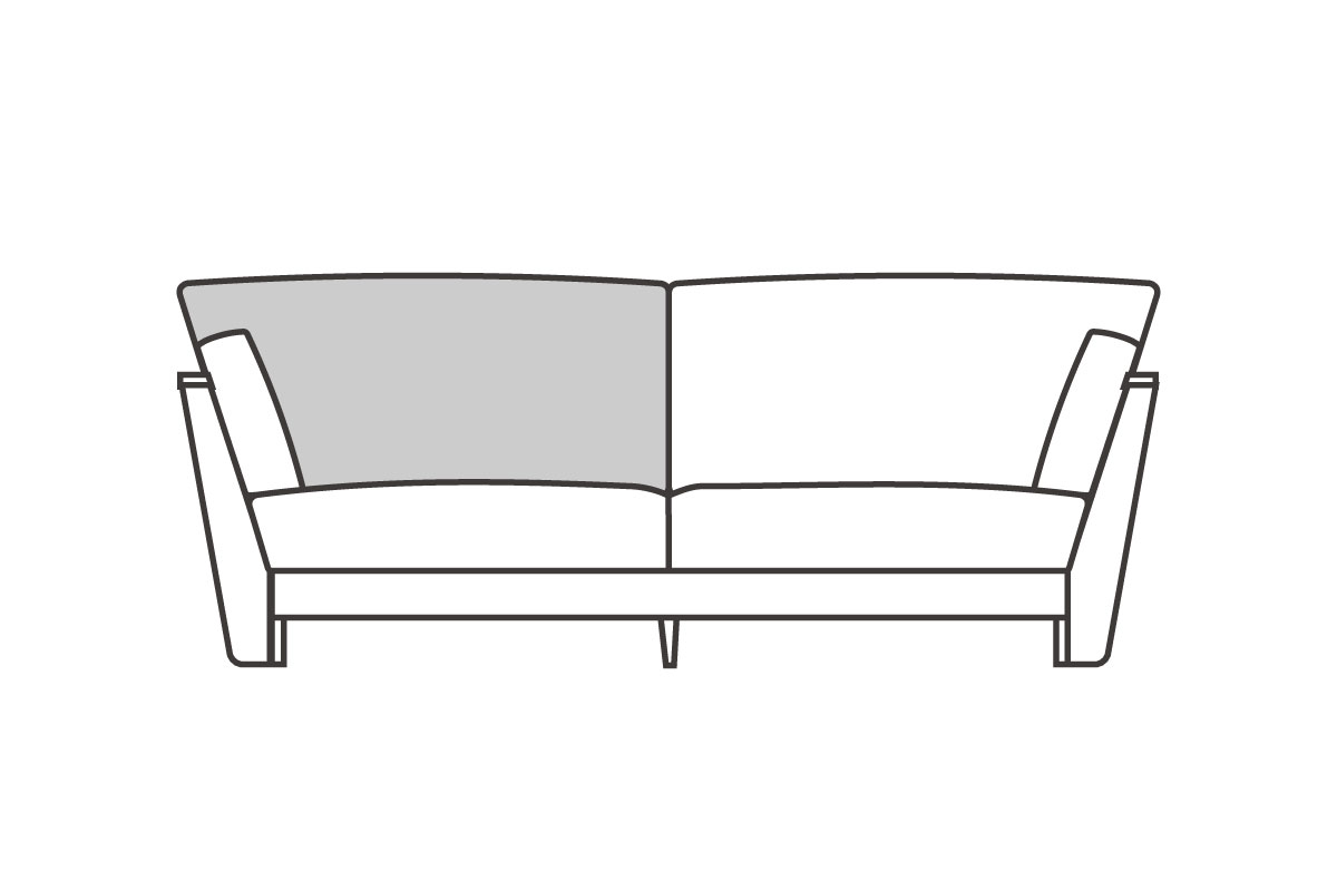 3シーター210用　背クッション中材（片側単品）