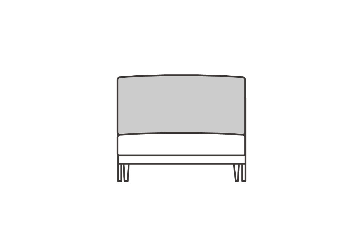 アームレス1シーター100用　背クッション中材（単品）