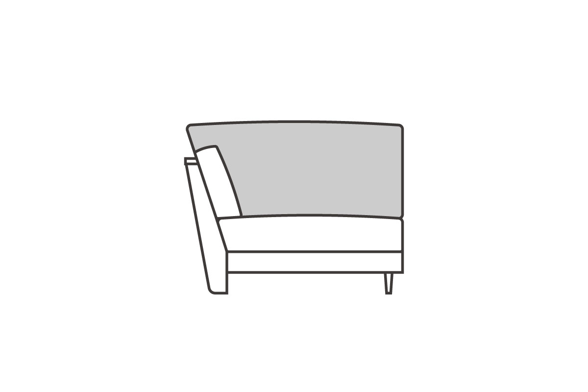 ワンアーム1シーター105用　背クッション中材（単品）