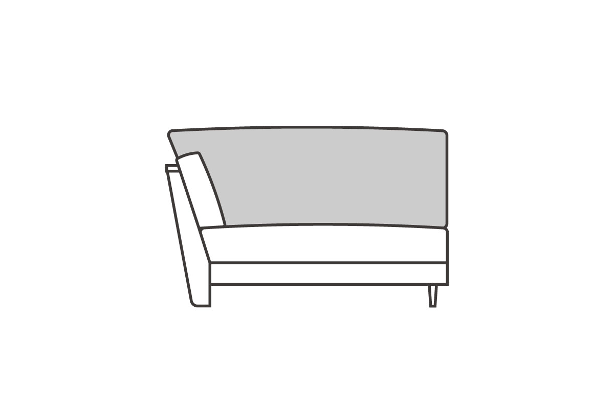 ワンアーム1シーター130用　背クッション中材（単品）