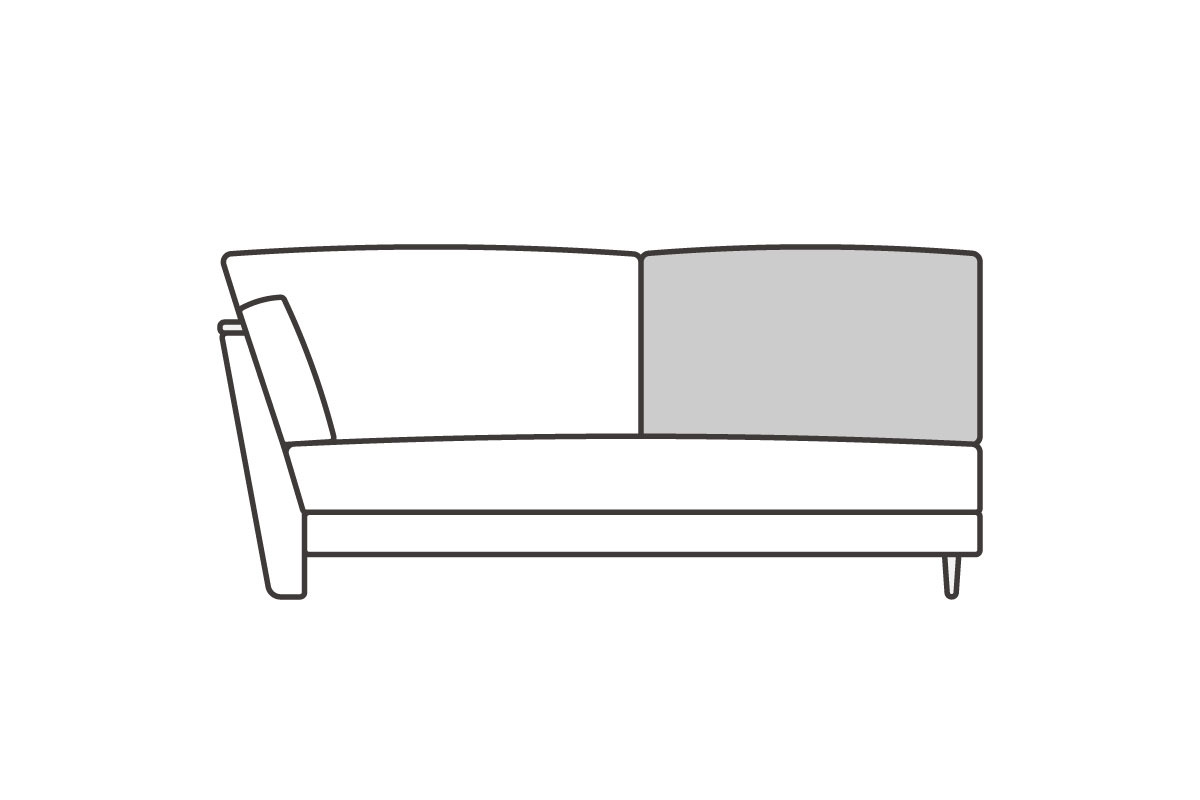 ワンアーム2シーター180用　背クッション中材（単品）