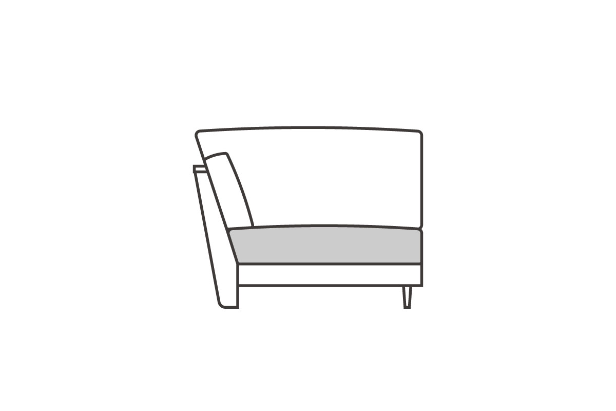 ワンアーム1シーター105用　座クッション中材（単品）