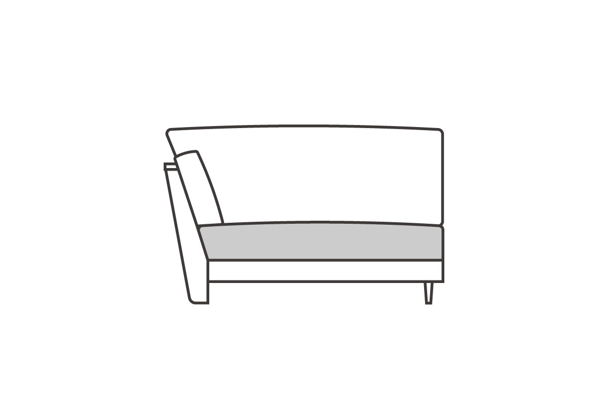 ワンアーム1シーター130用　座クッション中材（単品）