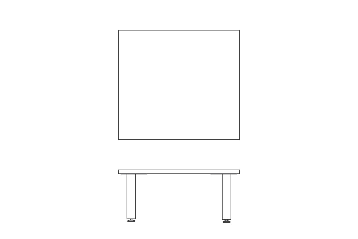 W 100cm × D 90～70cm