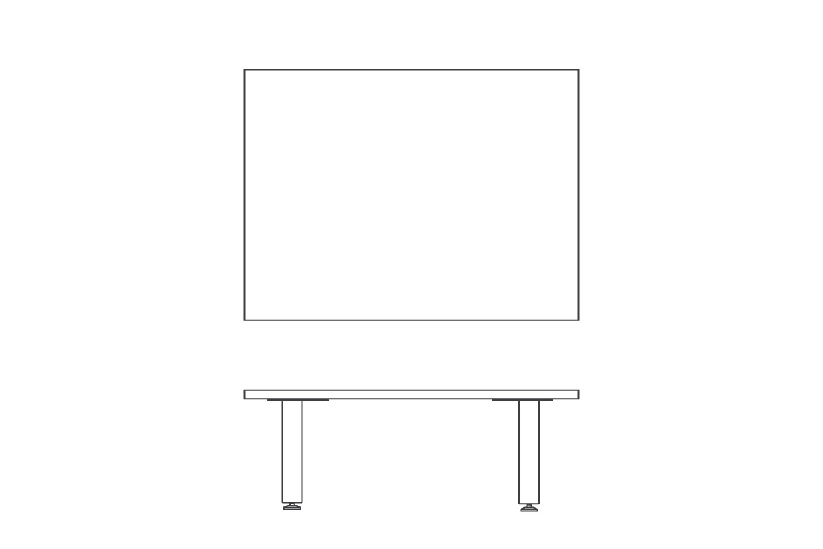 W 120cm × D 90～70cm