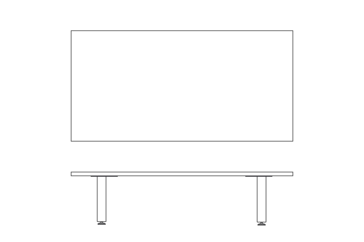 W 180cm × D 90～70cm