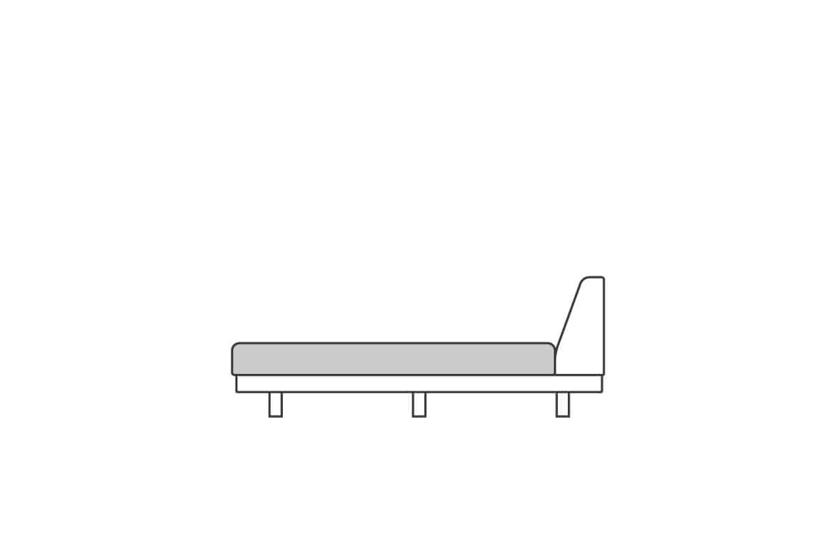 アームレスカウチ 90150用　座クッション中材（単品）