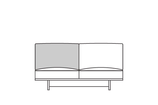 背クッション中材（単品） アームレスW140用