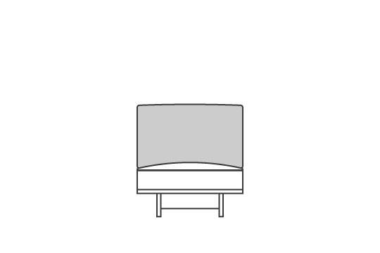 背クッション中材（単品） アームレスW70用