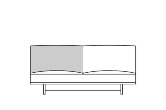 背クッション中材（単品） アームレスW160用