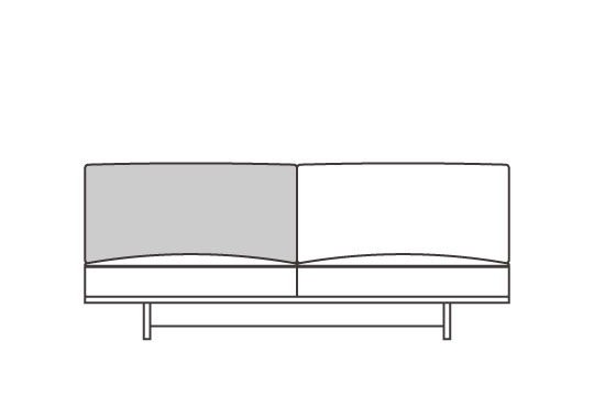 背クッション中材（単品） アームレスW180用