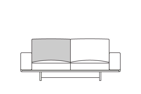 背クッション中材（単品） アームW180用