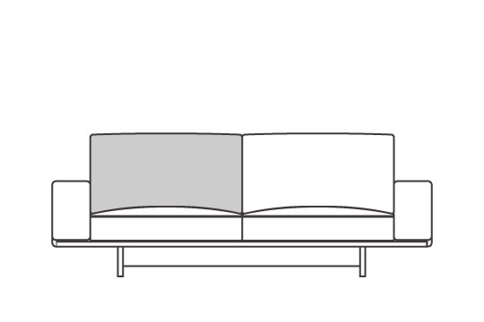 背クッション中材（単品） アームW200用