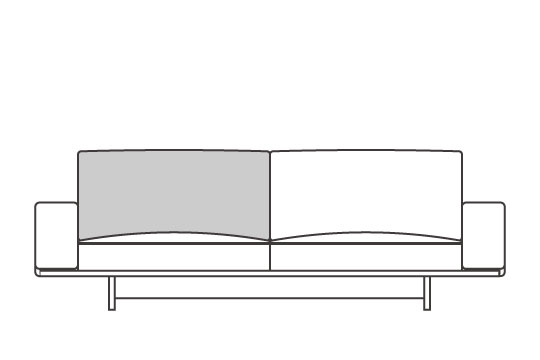 背クッション中材（単品） アームW220用