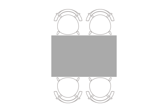 W 140cm × D 90～70cm