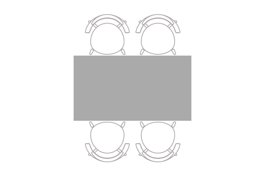 W 160cm × D 90～70cm