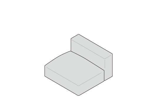 アームレスソファ100