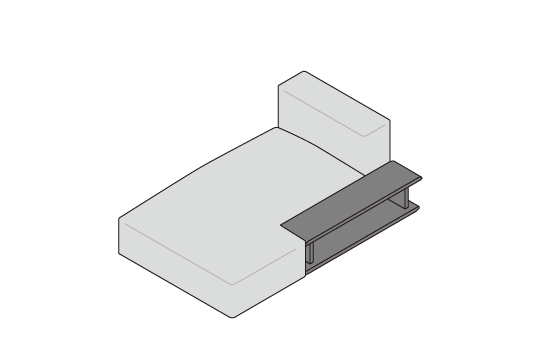 ワンアームカウチ100（ウッドアーム）