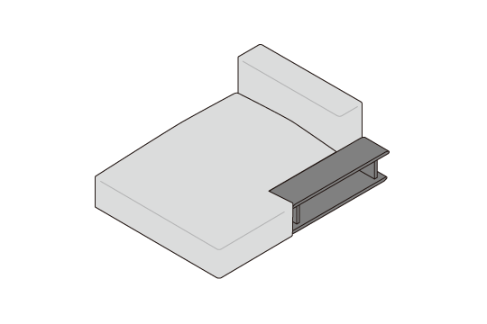 ワンアームカウチ130（ウッドアーム）