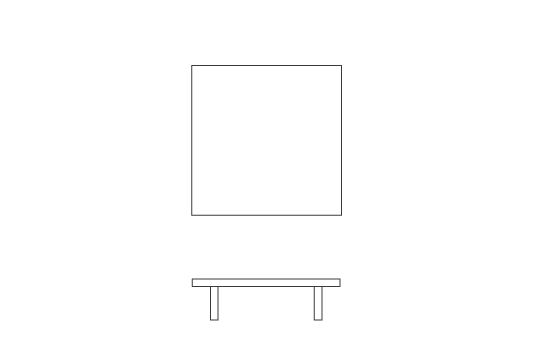 W100cm x D100cm x H30cm