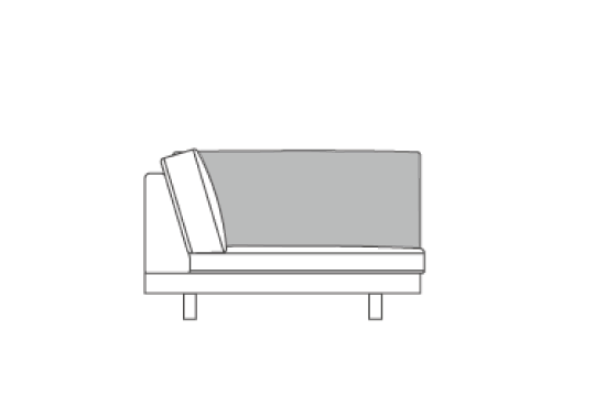 コーナーソファ9090用 背クッション中材（単品）