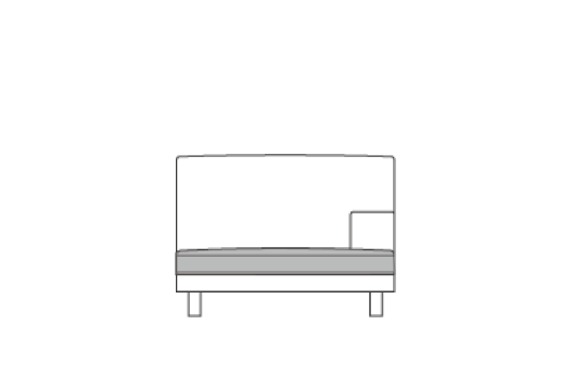 ワンアームカウチ90cm用 座クッション中材（単品）