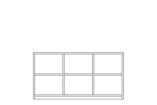 3列2段： W184.5×D40×H94.7cm