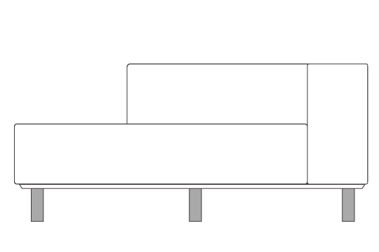 脚：H125（ソファ H710 SH430）5本