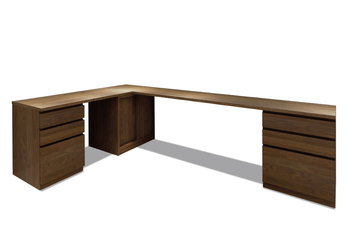 天板220+サイドトップ115.2+ドロワーズ45+ドロワーズ45+コーナースライド